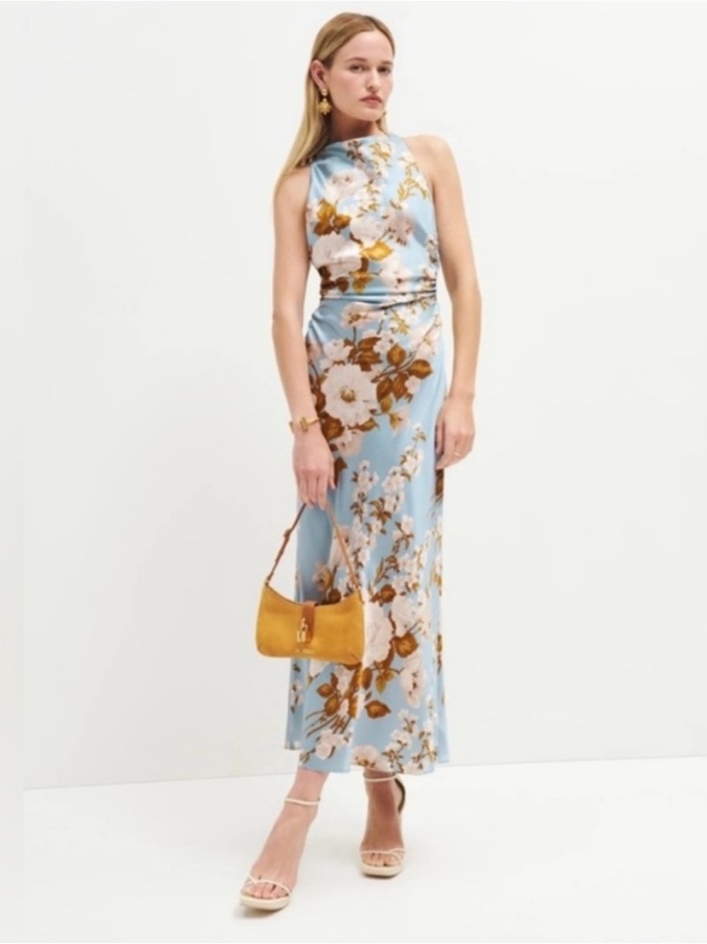 reformation casette silk dress